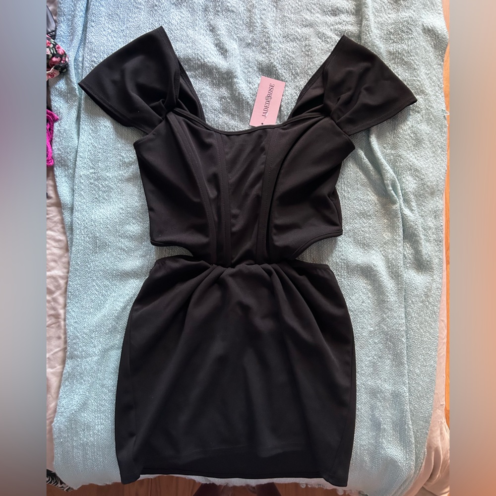 ASOS Black Corset Backless Mini Dress